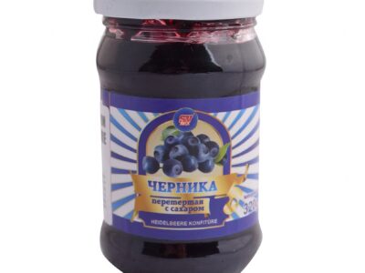Džem Čučoriedka pretlačen&eacute; s cukrom / Варенье Черника протертая с сахаром