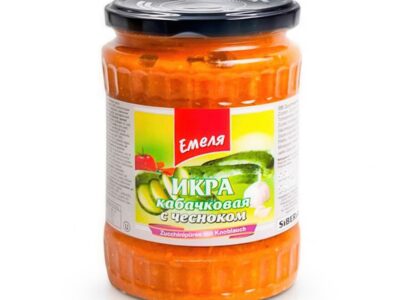 Ikra Cukety s Cesnakom "Emeľa"/ Икра Кабачковая с Чесноком "Емеля" 550 гр.