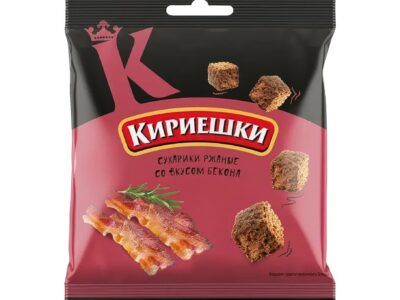 Krekry "Kirie&scaron;ky" Bekon/ Сухарики "Кириешки" Бекон